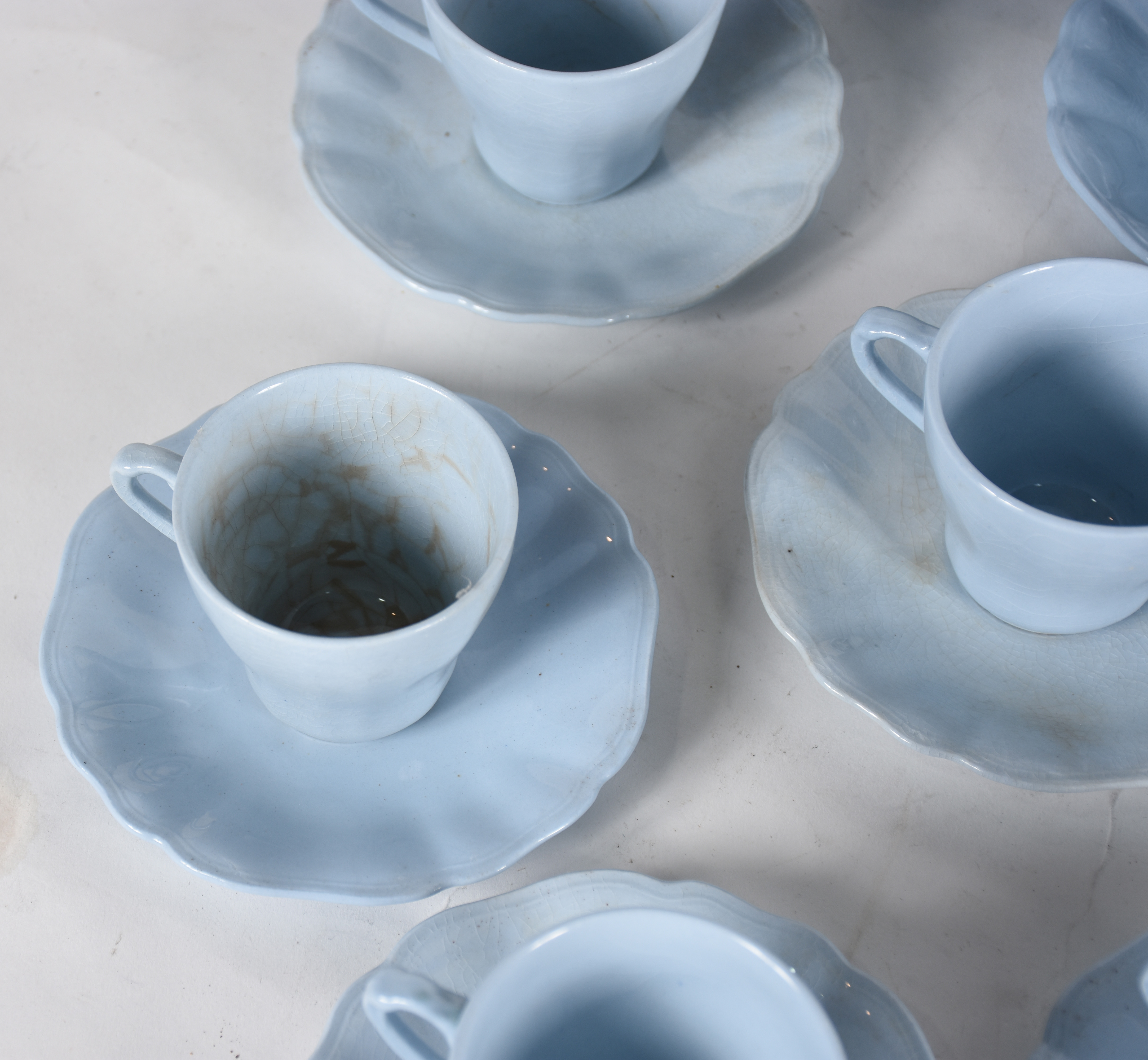 Aparelho de jantar, chá e café de faiança inglesa azul "CELESTE"... - foto 3 de 3