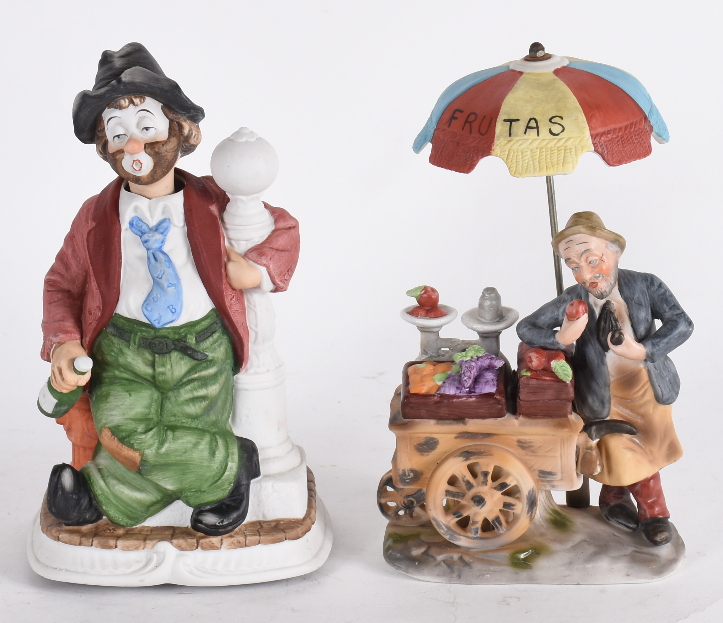 Duas estatuetas de porcelana , representando "Bêbado" (não esta... - foto 1 de 4
