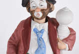 Duas estatuetas de porcelana , representando "B... - Duas estatuetas de porcelana , representando "Bêbado" (não esta funcionando a música) e "Vendedor de doces".