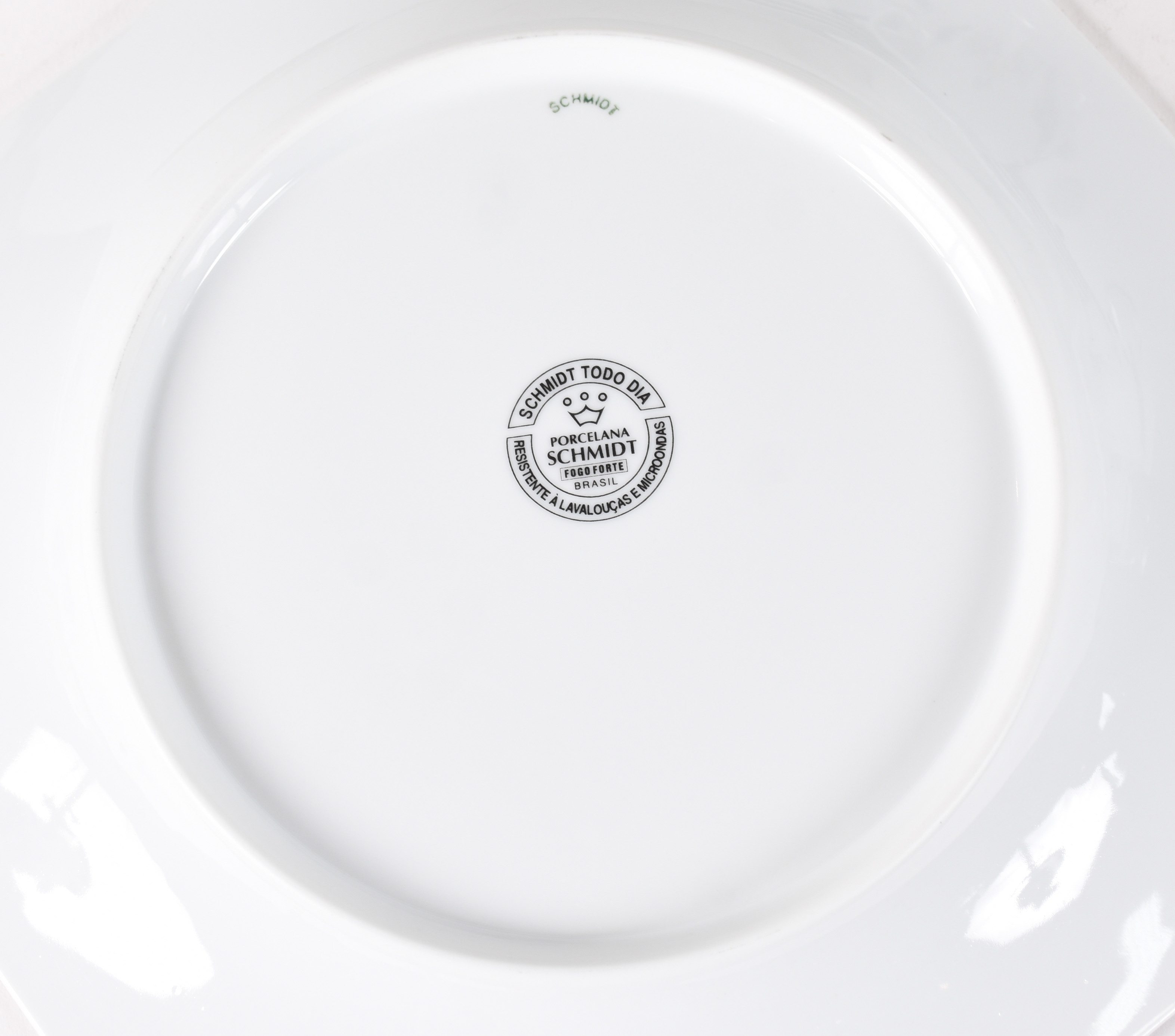 Serviço de porcelana Schmidt composto de 10 pratos rasos, 10 pratos... - foto 3 de 5