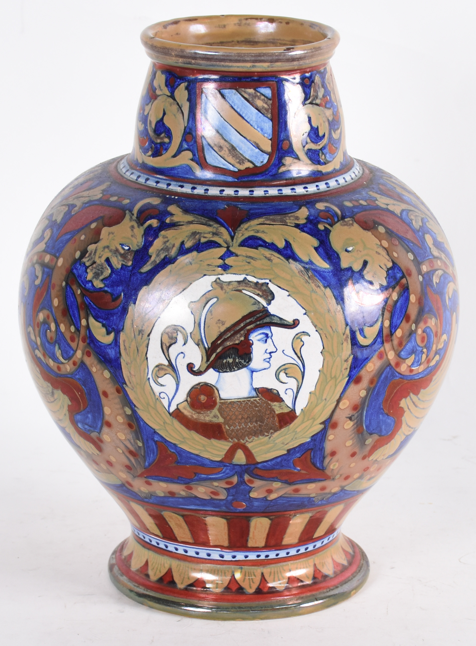 Grande vaso de cerâmica italiana policromada . - foto 1 de 3