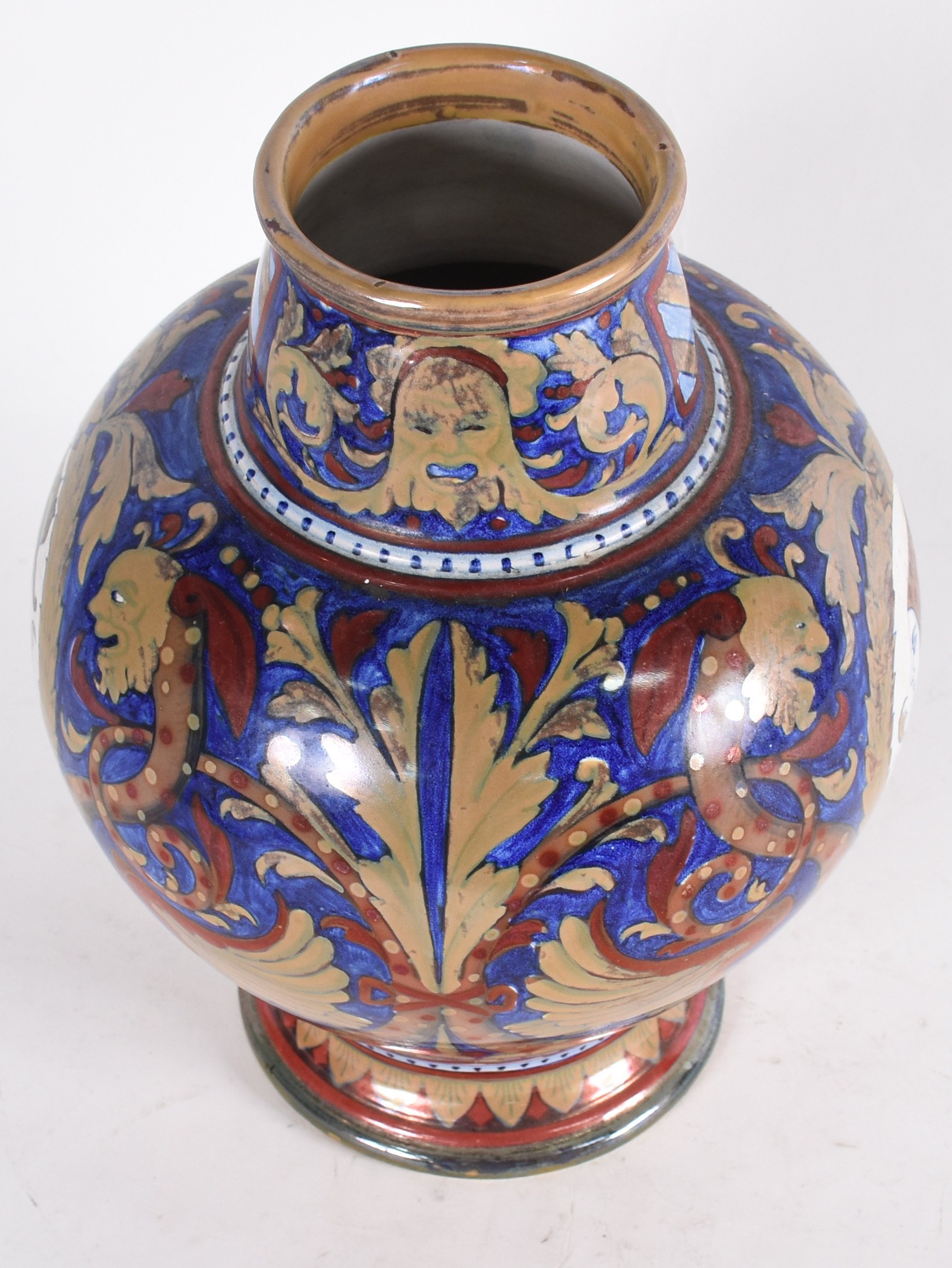 Grande vaso de cerâmica italiana policromada . - foto 2 de 3