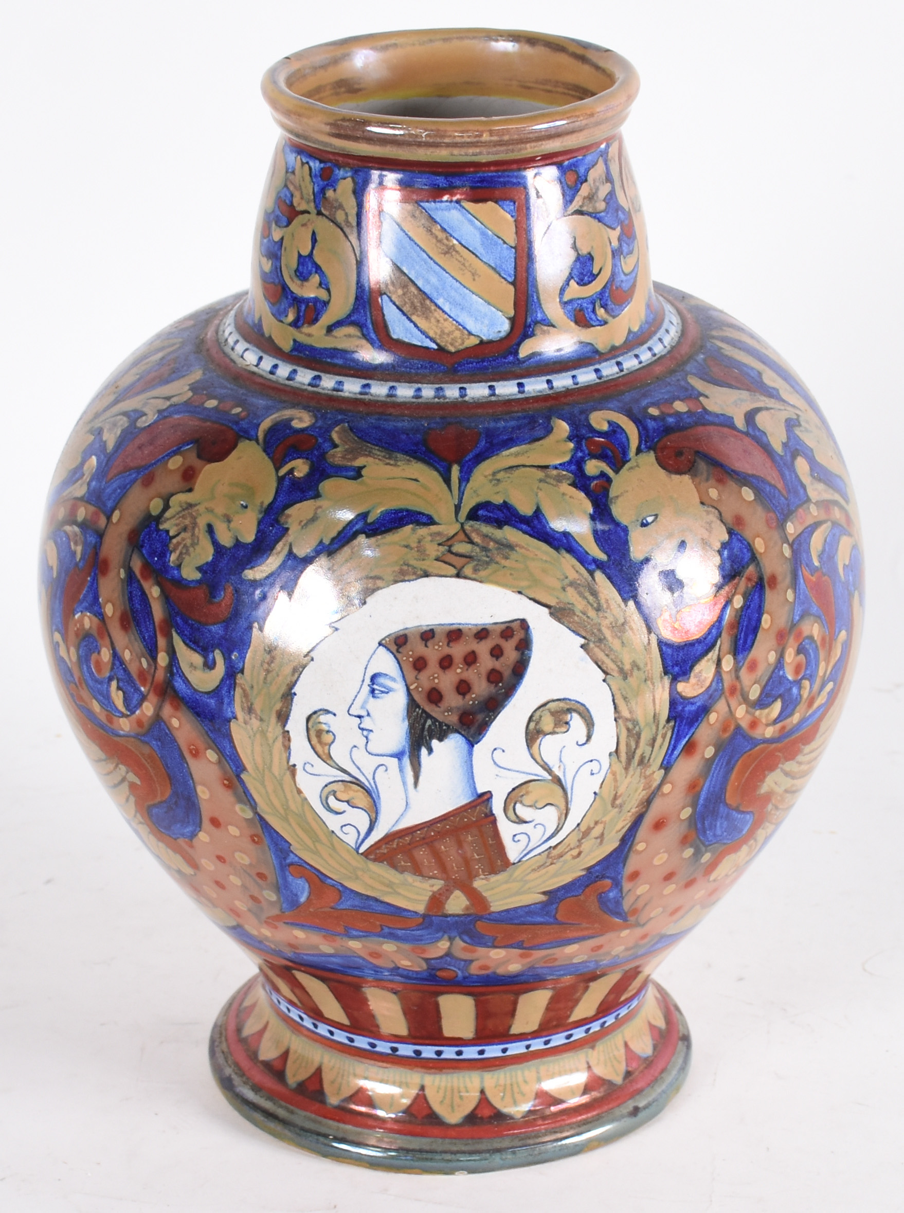 Grande vaso de cerâmica italiana policromada . - foto 3 de 3
