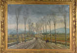 FREDERICO ROSSANO., ENTRADA DA CIDADE ITALIANA. - Pintura italiana, O.S.T. assinado.