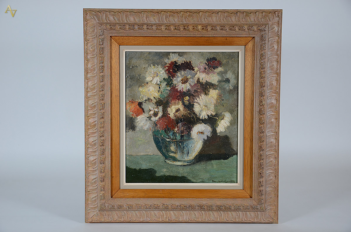 BRUNO LECHOWSKI - Vaso de flores - ost - 46 x 55 - foto 1 de 3
