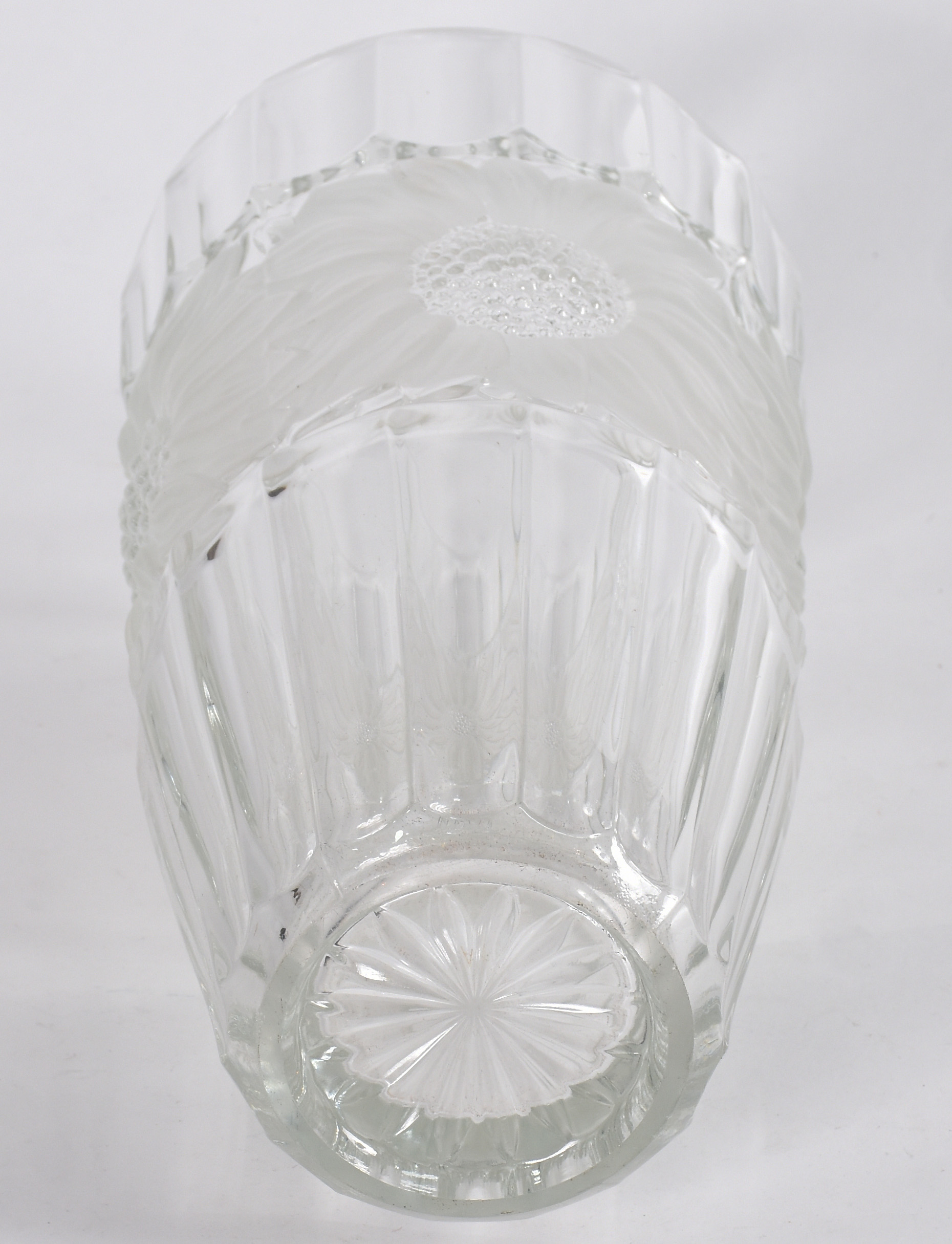 Vaso de cristal com tarja florida fosca. - foto 3 de 3