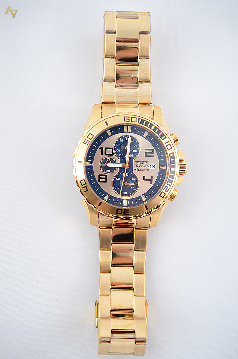 INVICTA - Relógio masculino de aço com pulseira dourada, resistente a... - foto 1 de 3