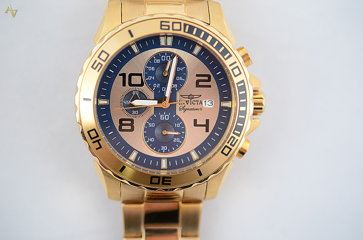 INVICTA - Relógio masculino de aço com pulseira dourada, resistente a... - foto 2 de 3