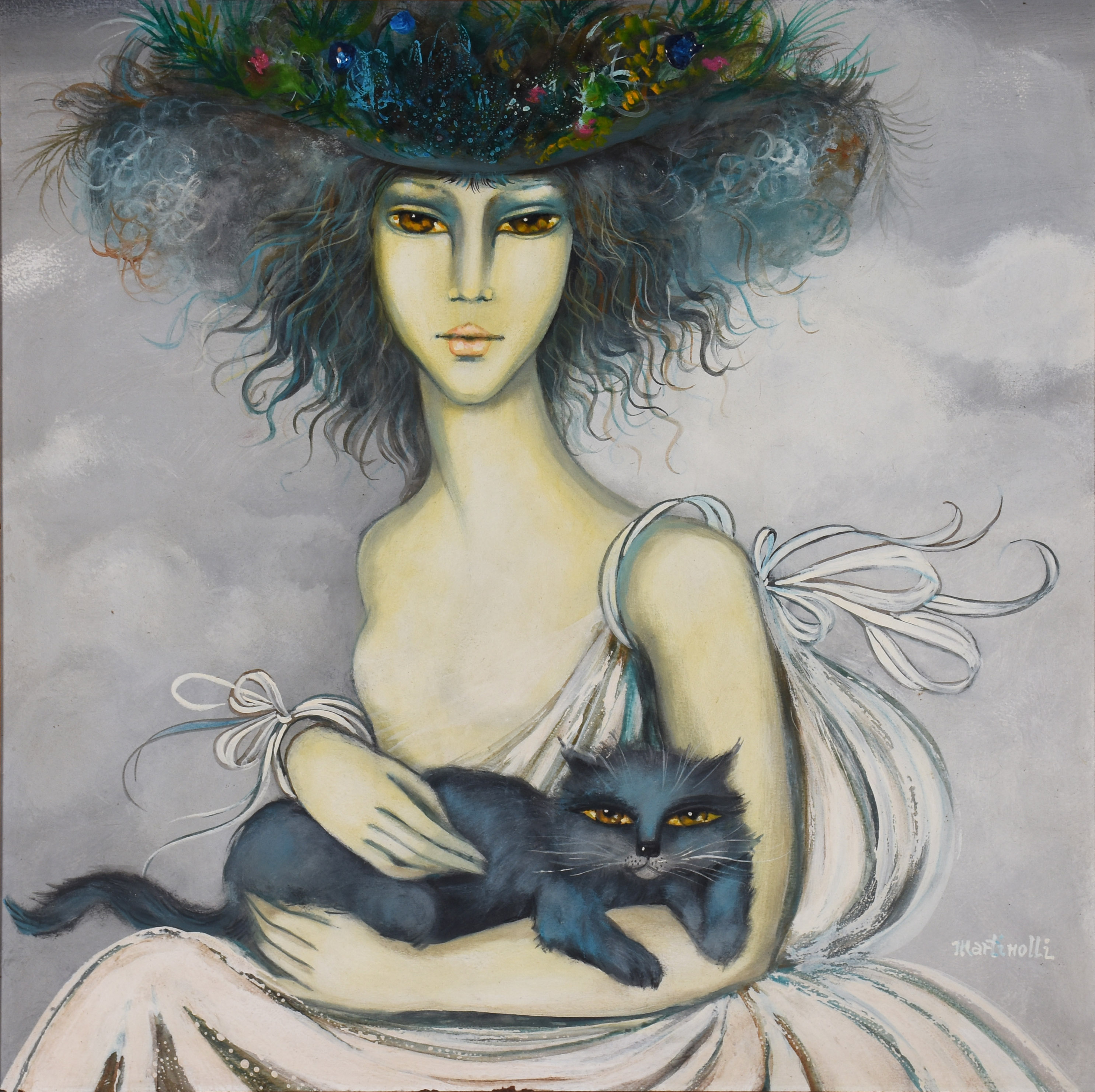 Sérgio Martinolli (1938), MULHER COM GATO - foto 1 de 4