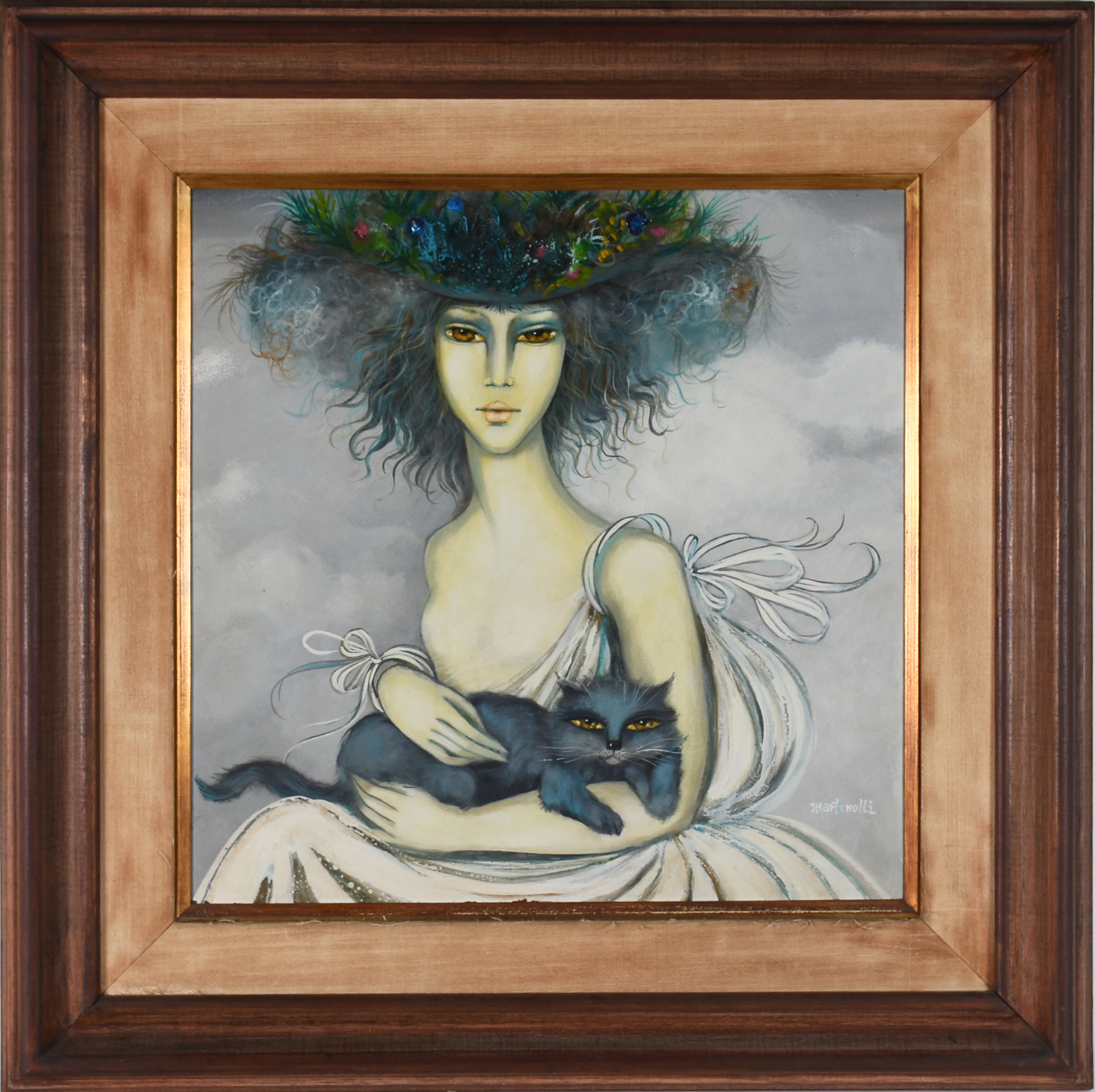 Sérgio Martinolli (1938), MULHER COM GATO - foto 2 de 4