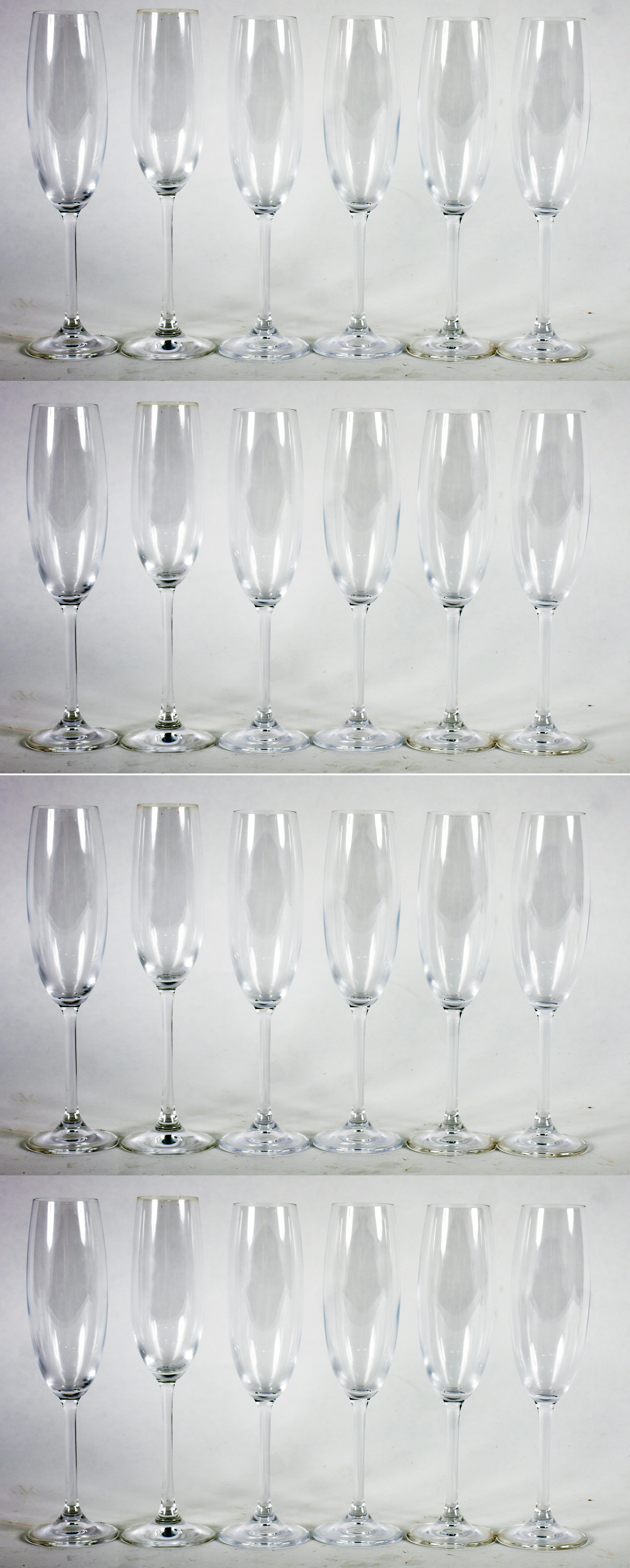 Conjunto com 26 flutes de cristal - foto 1 de 2