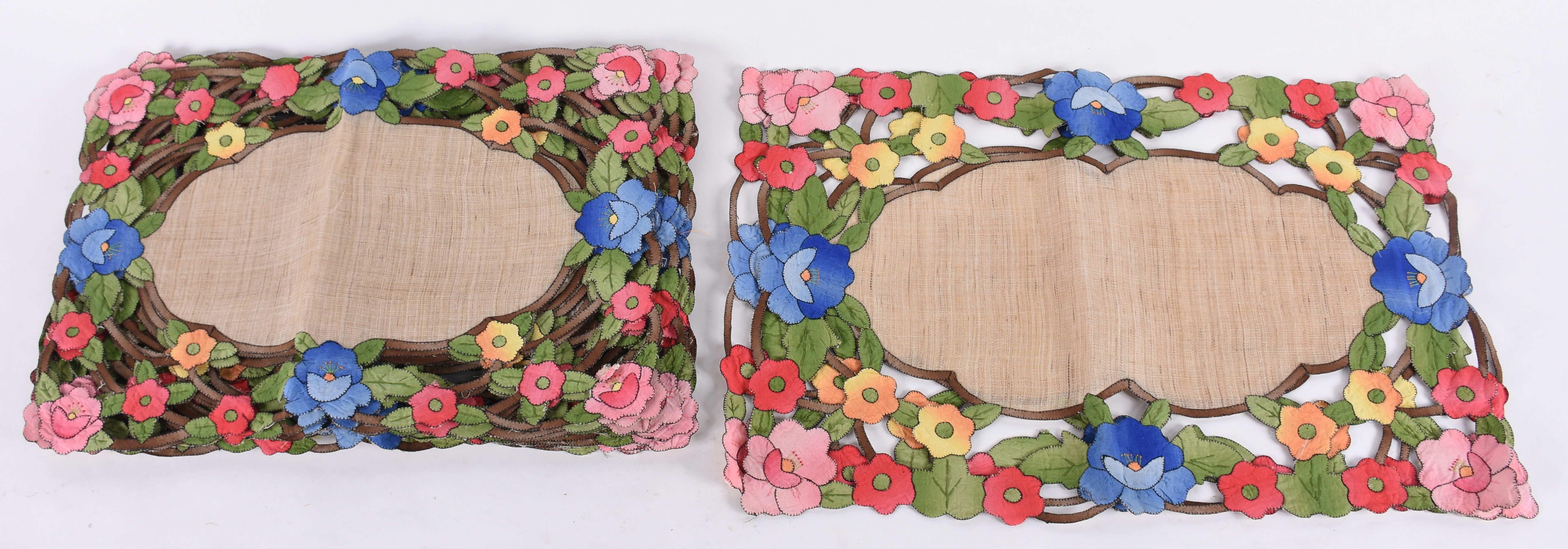Conjunto de jogo americano para mesa com 12 peças com flores, e... - foto 1 de 2