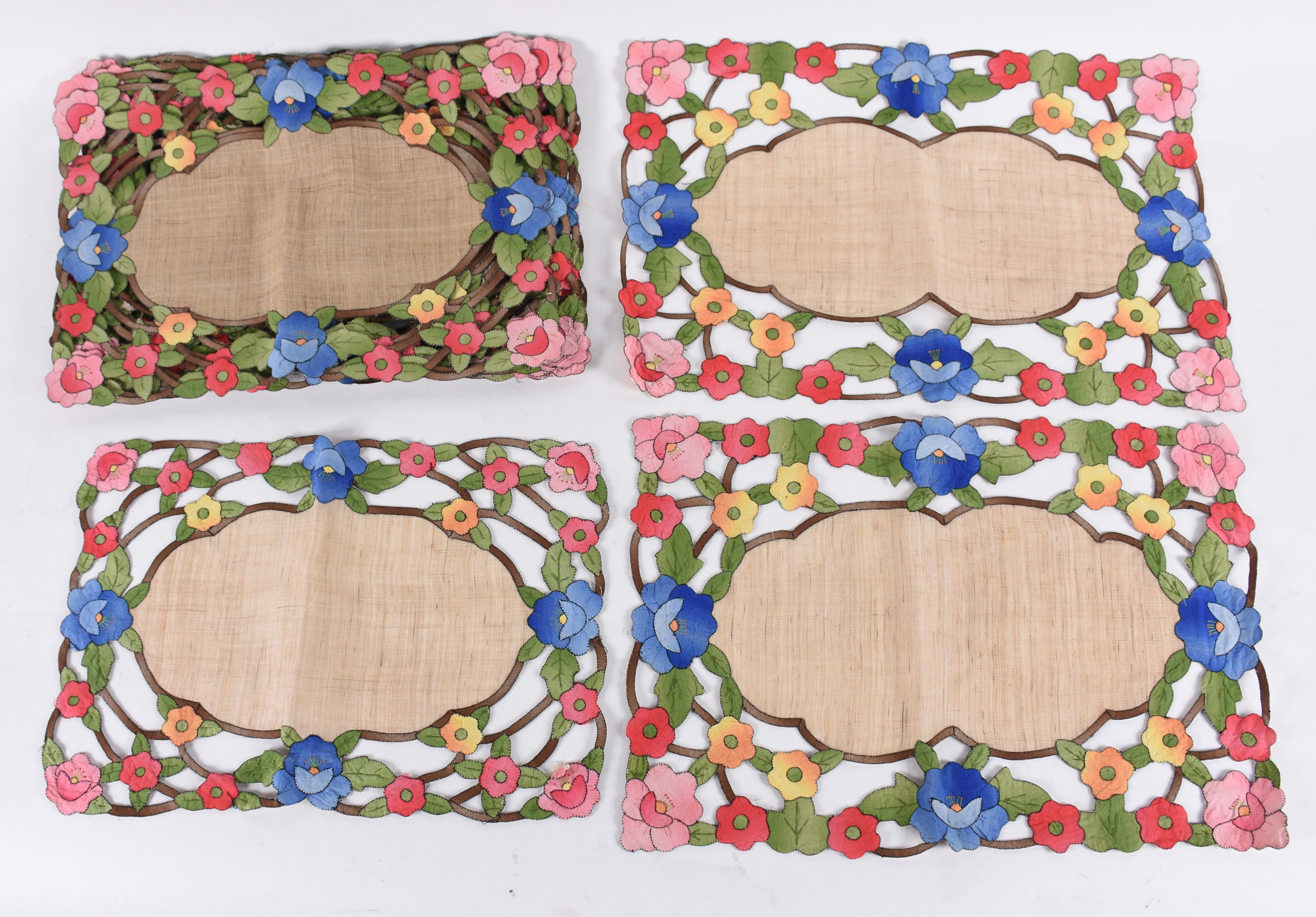 Conjunto de jogo americano para mesa com 12 peças com flores, e... - foto 2 de 2