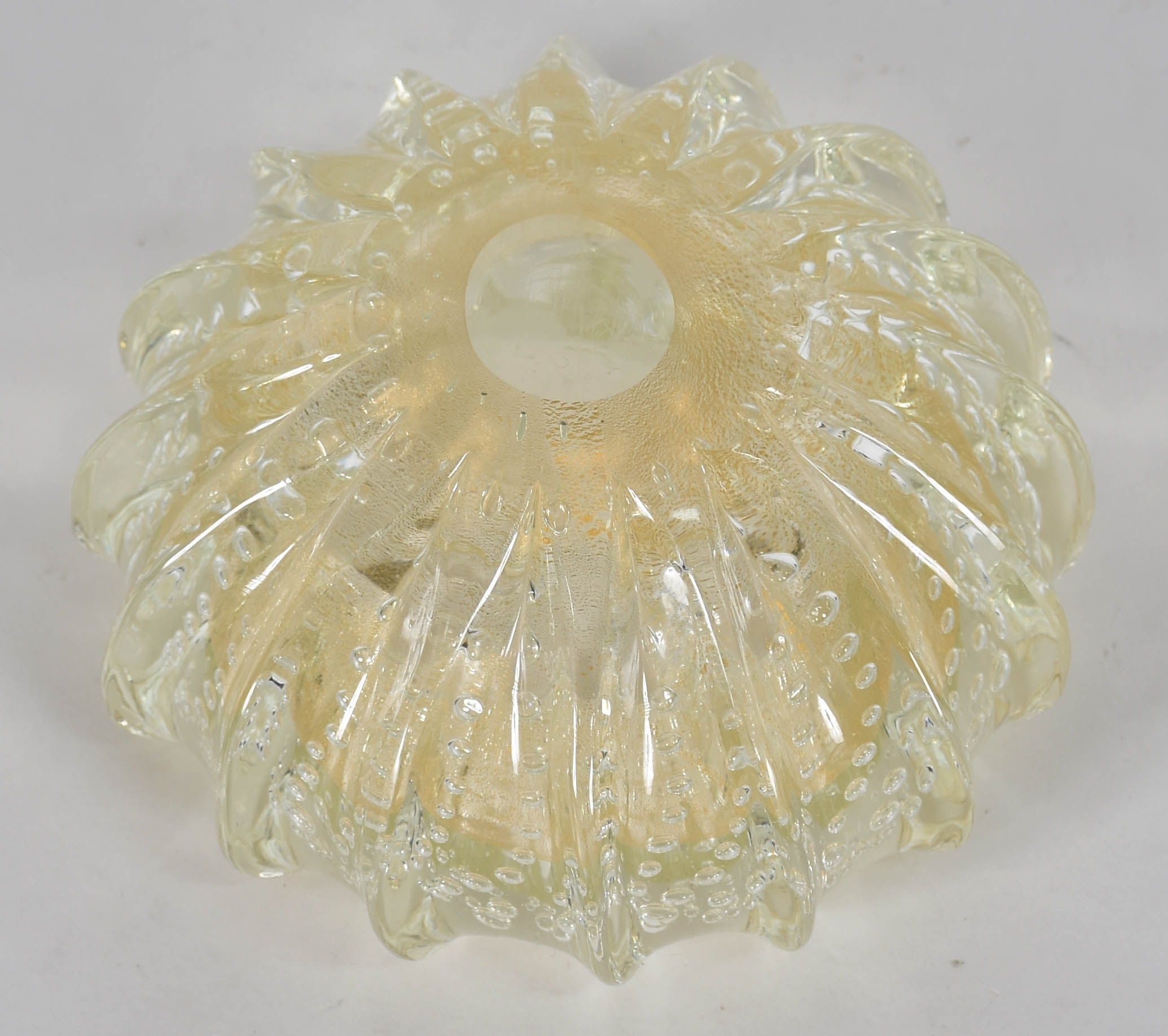 Cinzeiro de murano na forma de gomos com pó de ouro. - foto 3 de 3