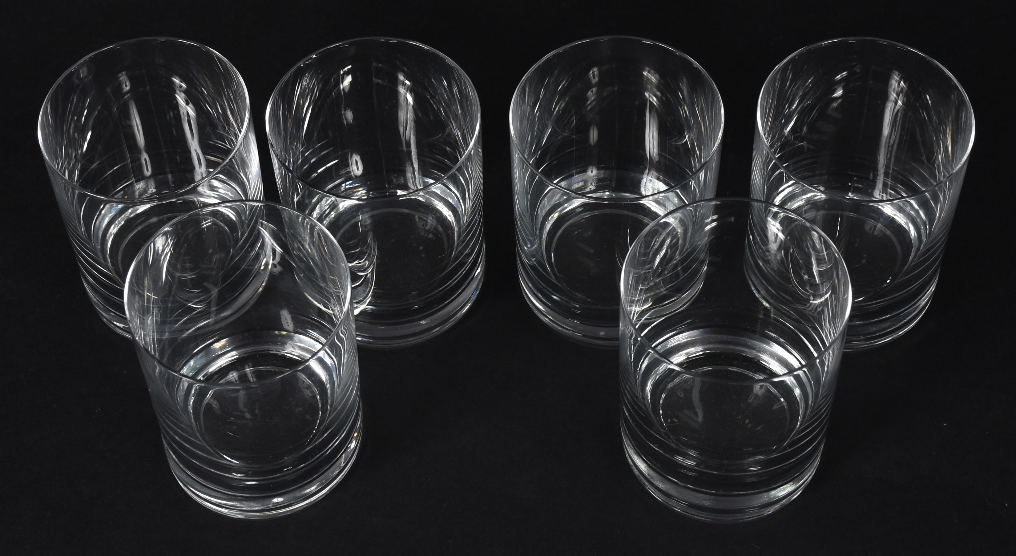 Seis copos para whisky de cristal liso. - foto 2 de 3