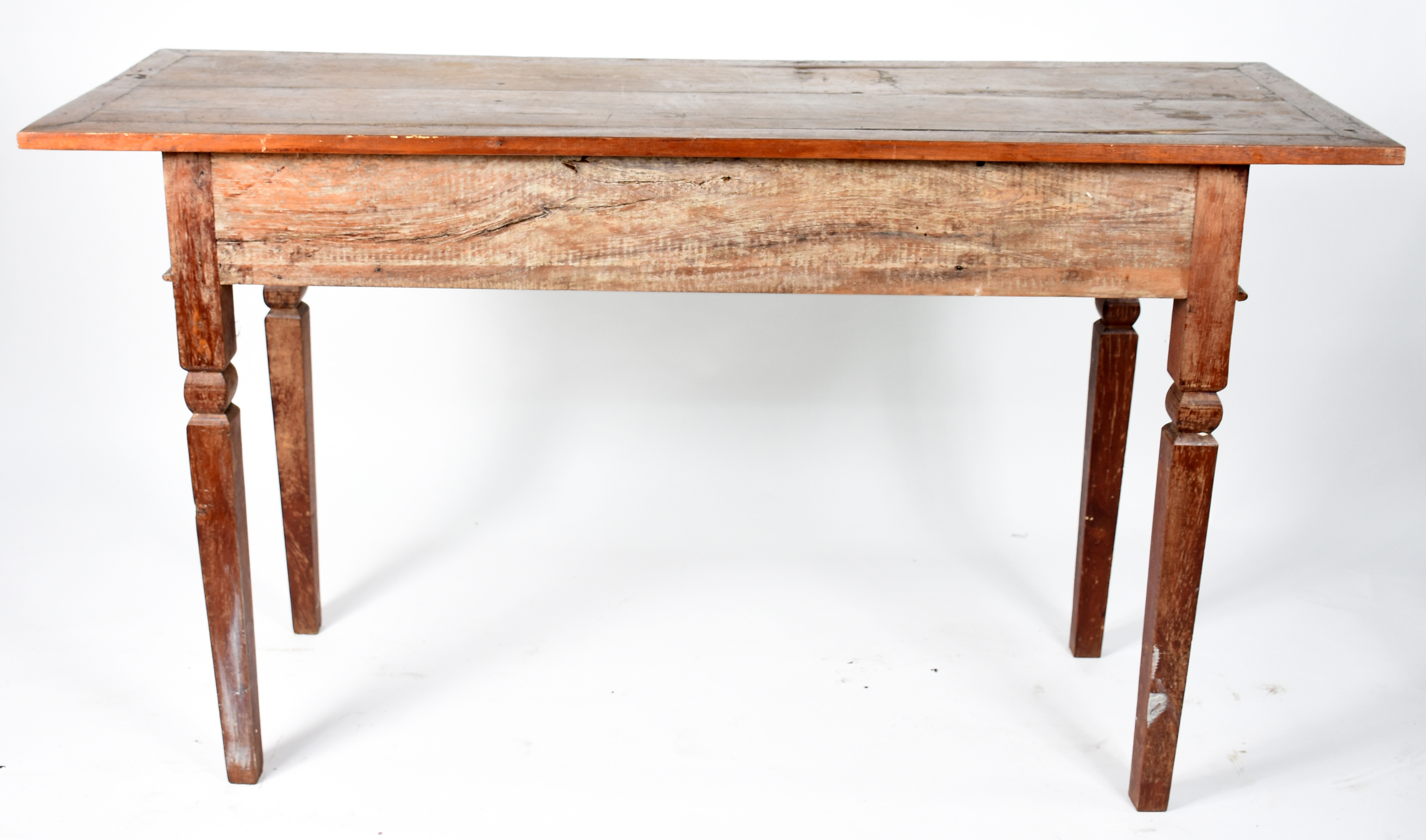 Mesa rústica de madeira nobre com 2 gavetas. - foto 4 de 5
