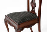 Quatro cadeiras para sala de jantar de madeira ... - Quatro cadeiras para sala de jantar de madeira nobre, estilo ingles Chipendale.