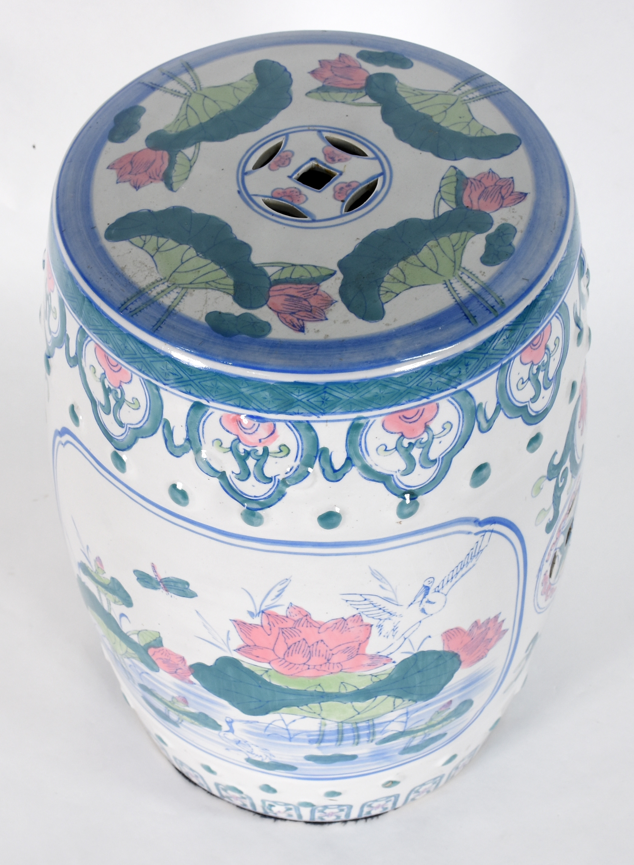 Seat garden de porcelana oriental policromada. - foto 2 de 4