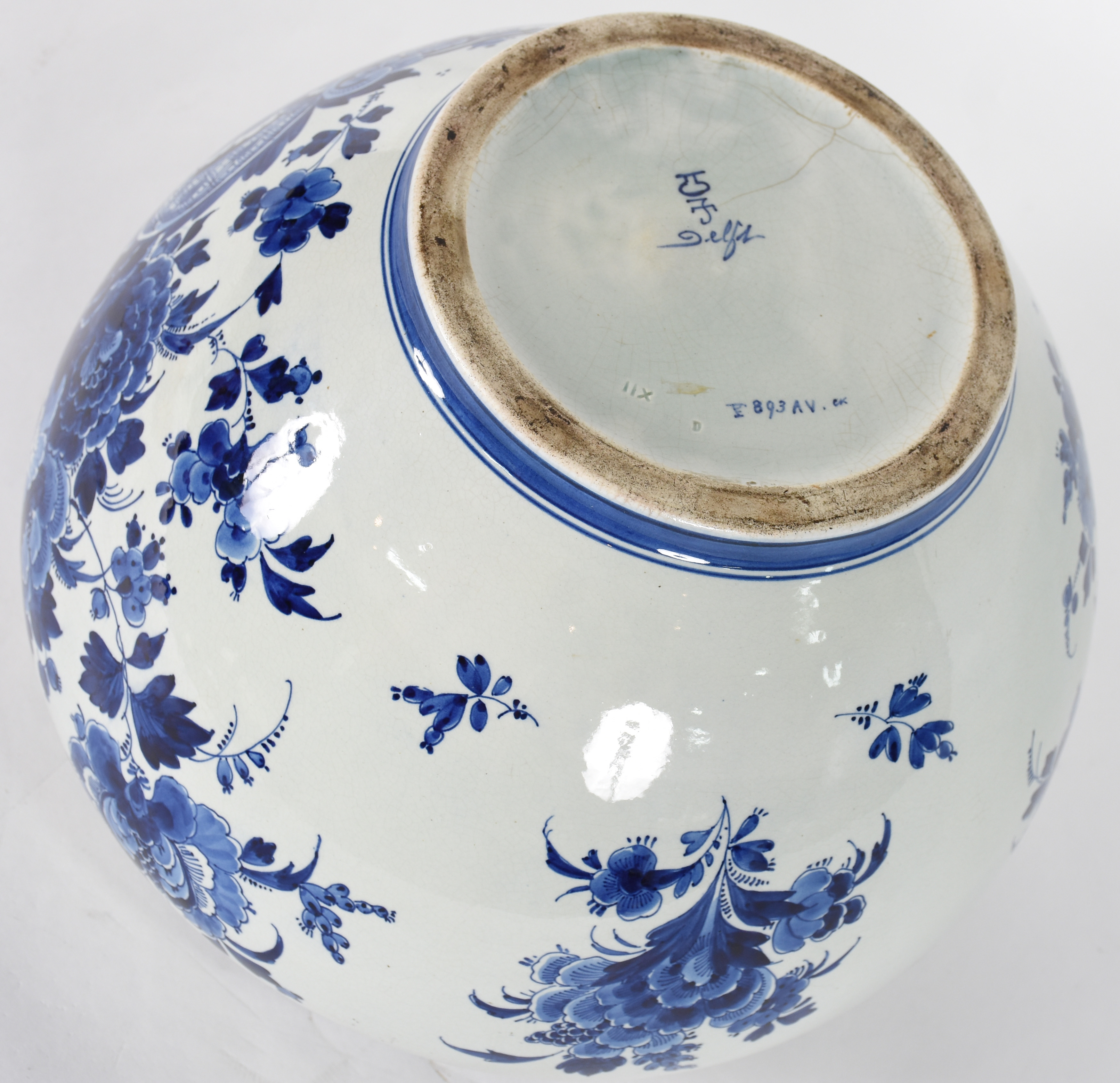 Cachepot de porcelana de DELFT em tons de azul (lascado na borda). - foto 5 de 5
