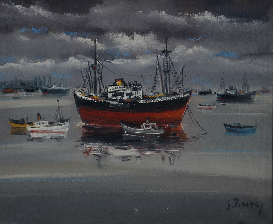 SYLVIO PINTO - marinha - ost - 38 x 46 - foto 2 de 3