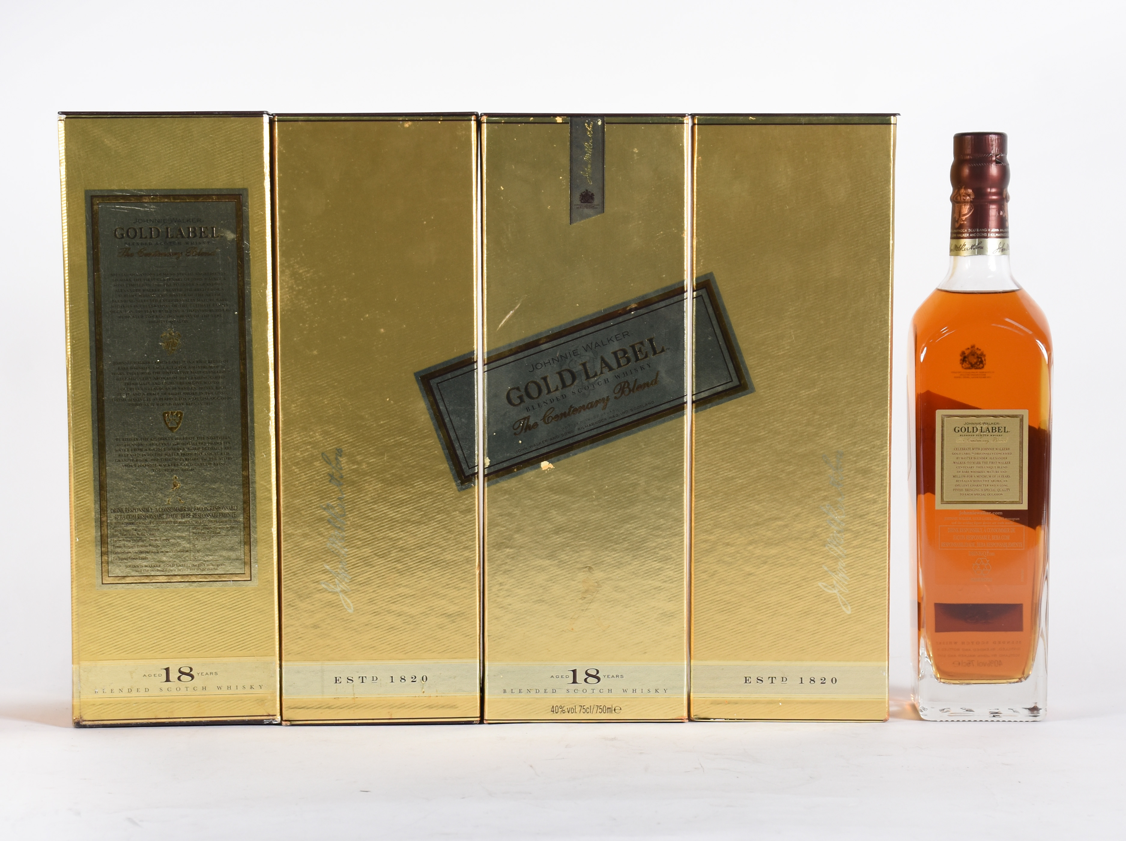 Quatro garrafas de Whisky 18 anos. Gold Label. - foto 2 de 2