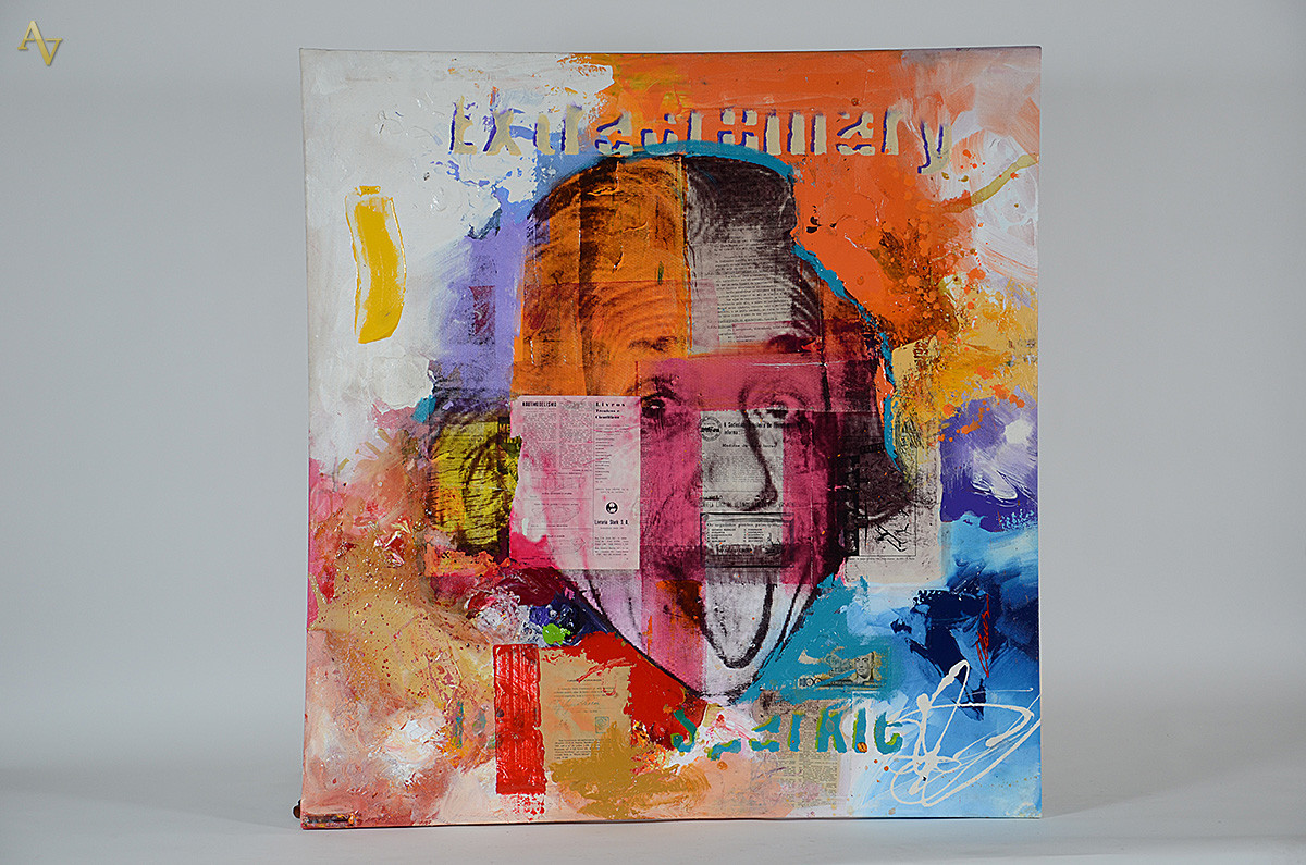 CLAUS COSTA - Albert Einstein - Técnica mista - 1,20 x 1,25