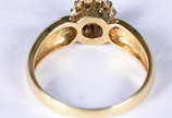 Anel de ouro amarelo com 12 brilhantes. Aro 25. - Anel de ouro amarelo com 12 brilhantes. Aro 25.