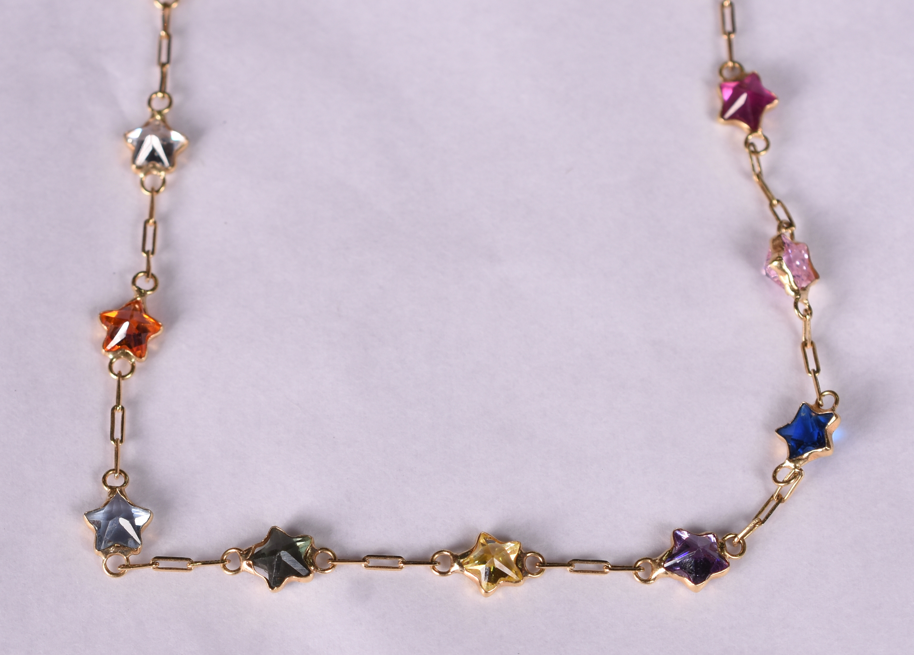 Pulseira de ouro amarelo 18 k com pedras coloridas. - foto 1 de 3
