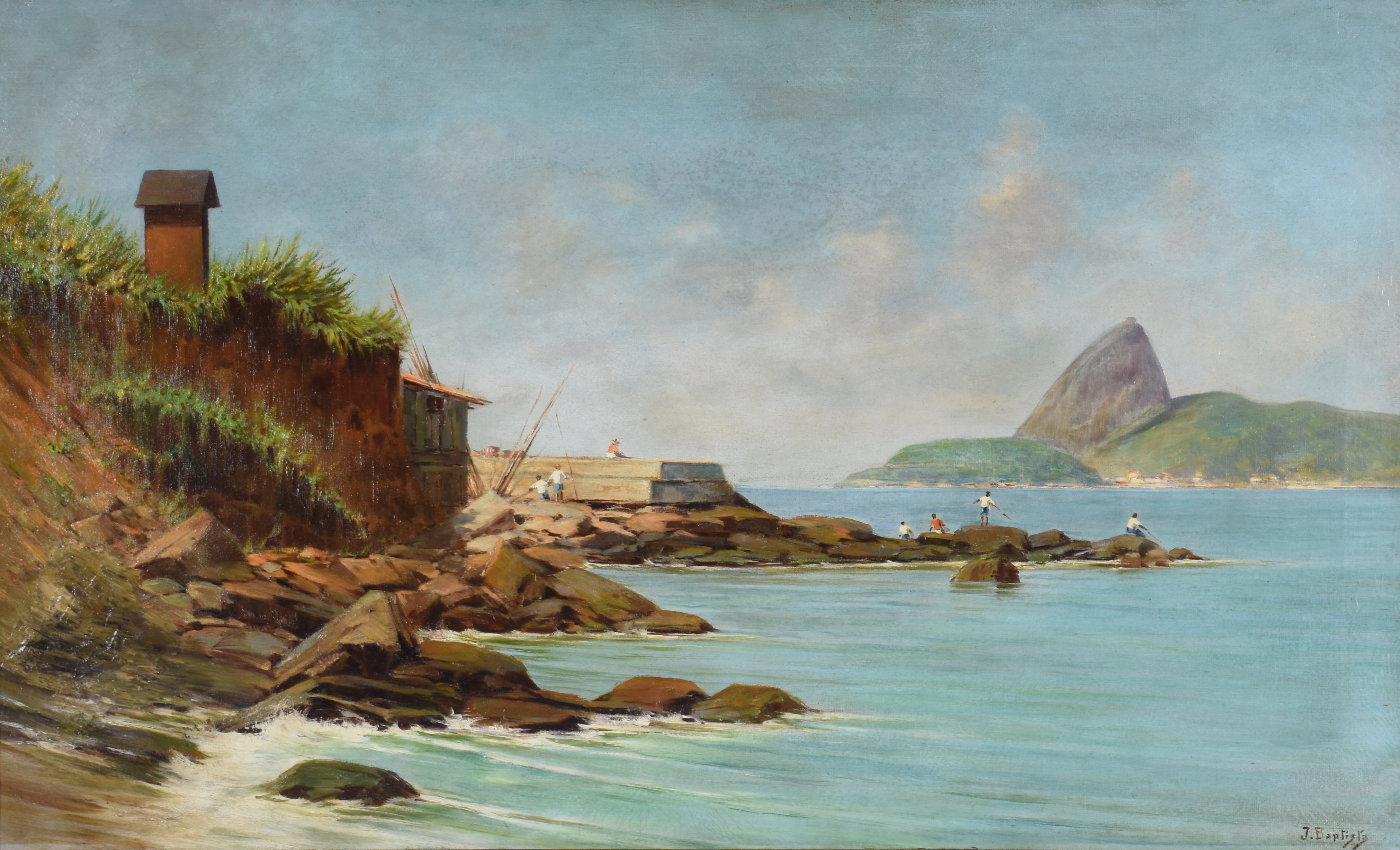 Baptista da Costa  (1865-1926), Vista do Rio de Janeiro a partir de Icaraí - foto 1 de 6