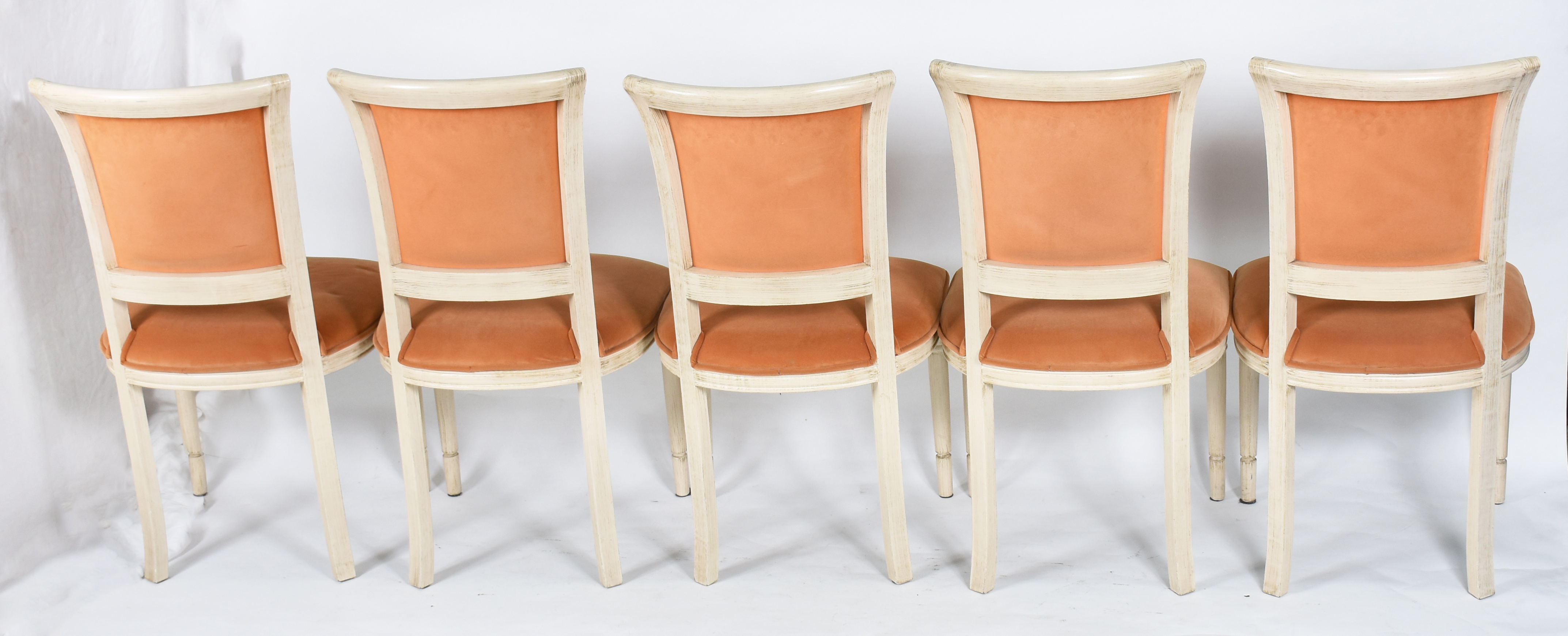 Conjunto com 10 cadeiras para sala de jantar de madeira patinada de... - foto 3 de 3