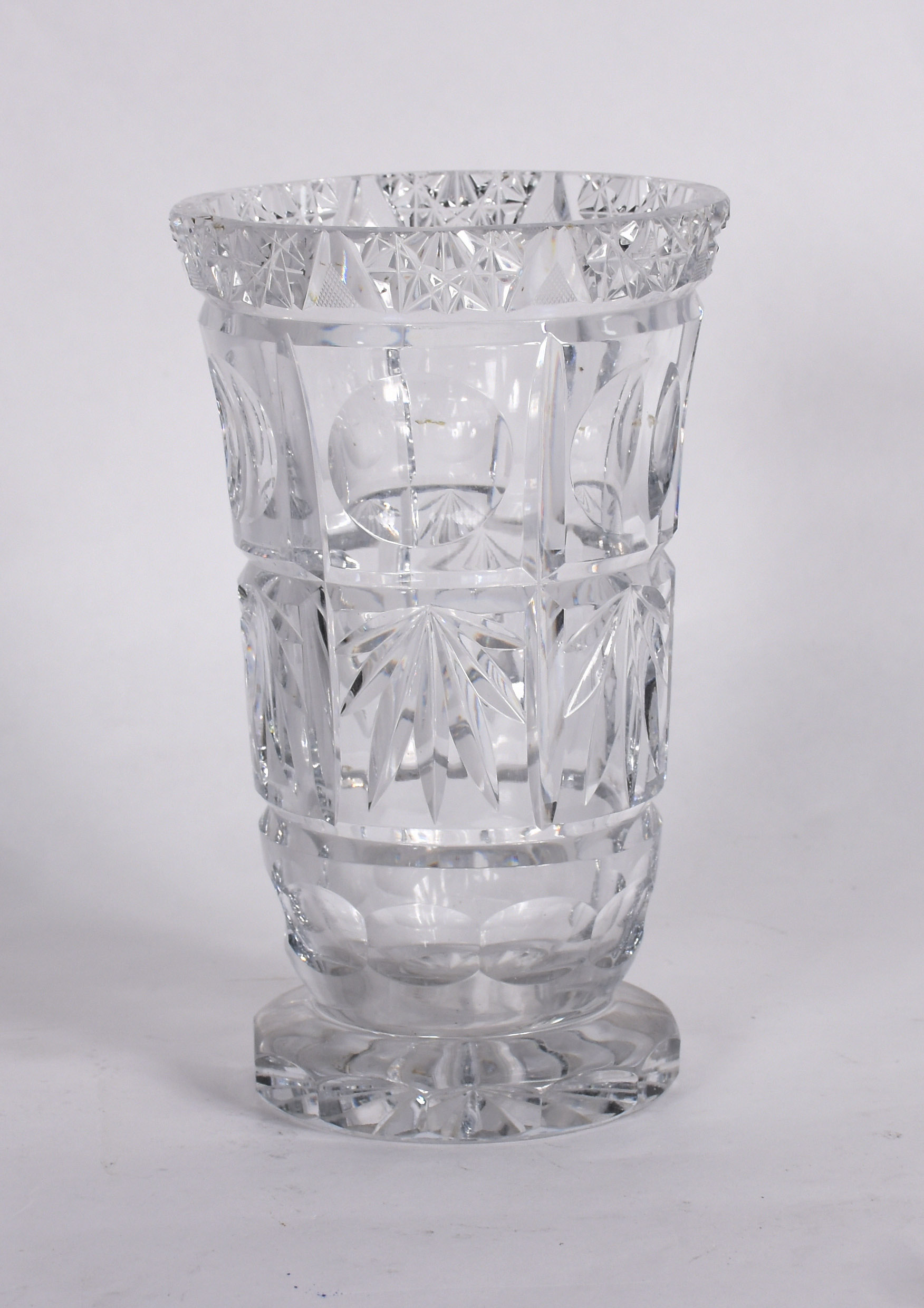 Vaso de cristal lapidado - foto 1 de 3