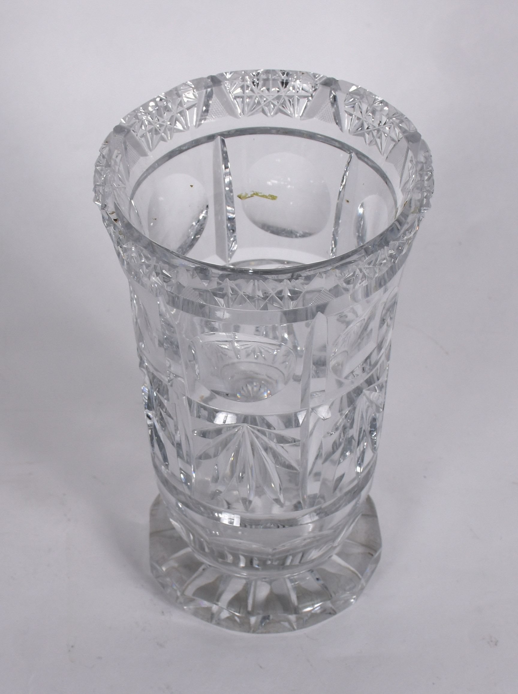Vaso de cristal lapidado - foto 2 de 3