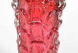 Vaso de murano italiano rubi, década de 60. - Vaso de murano italiano rubi, década de 60.