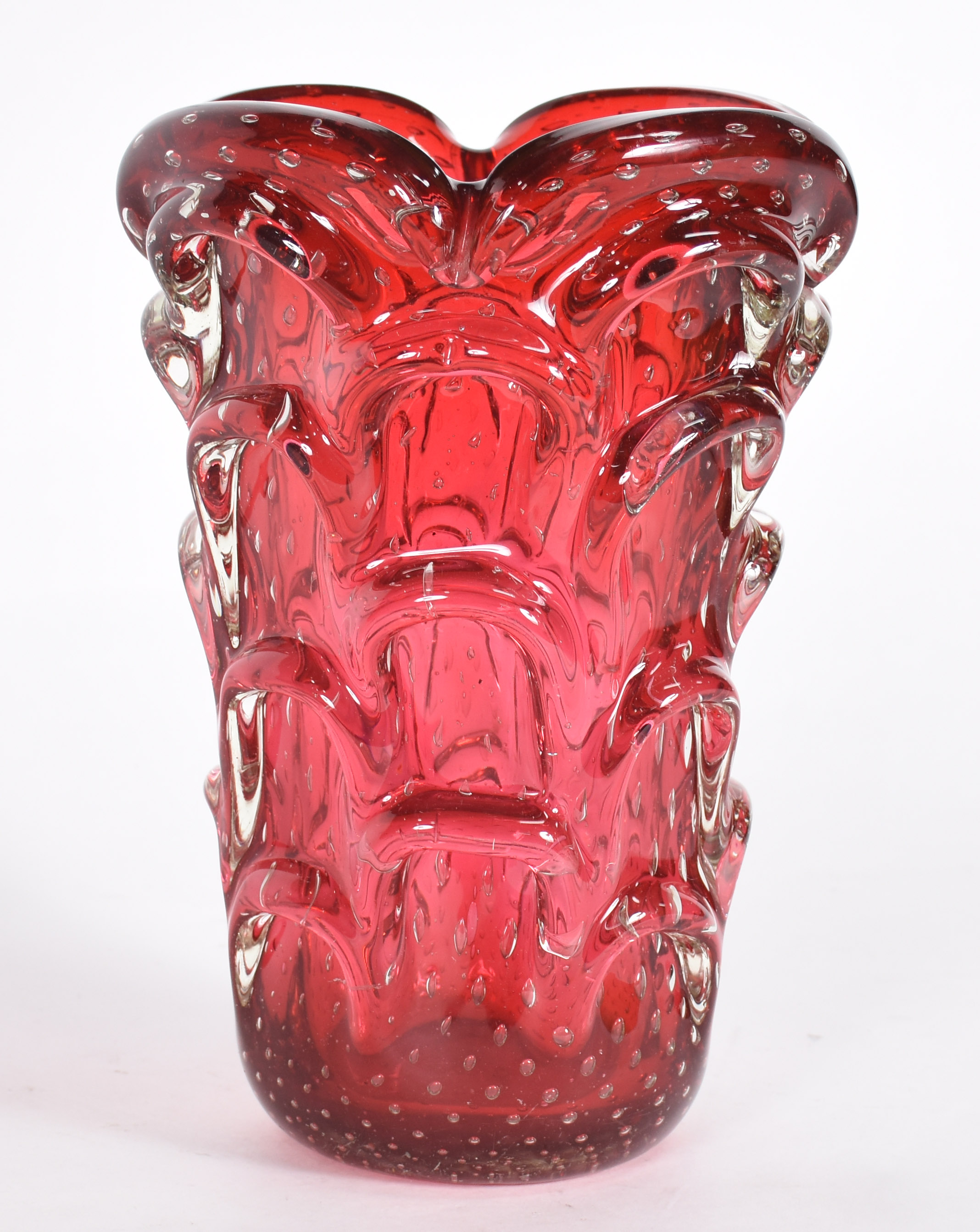 Vaso de murano italiano rubi, década de 60. - foto 2 de 4