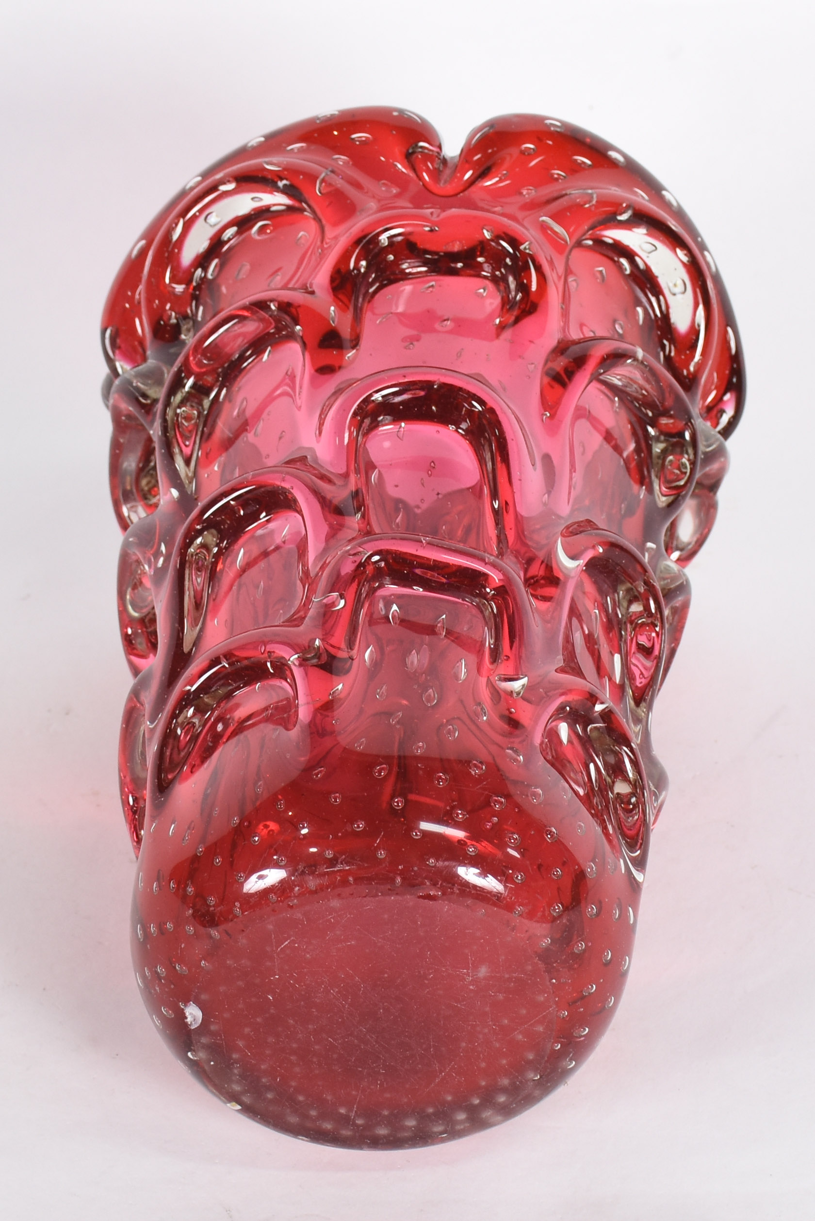 Vaso de murano italiano rubi, década de 60. - foto 3 de 4