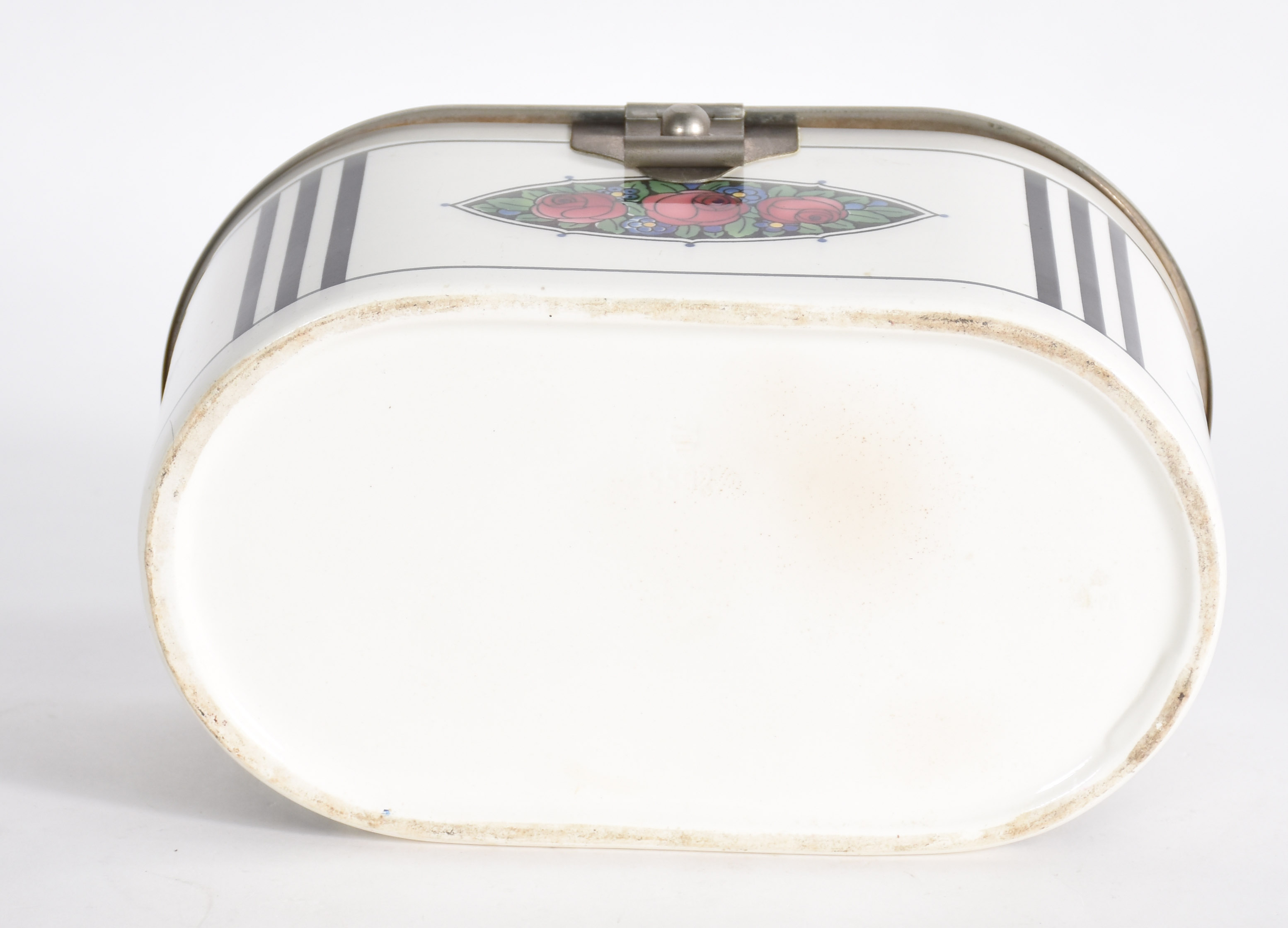 Biscoiteira de faiança com detalhes de metal - foto 6 de 6