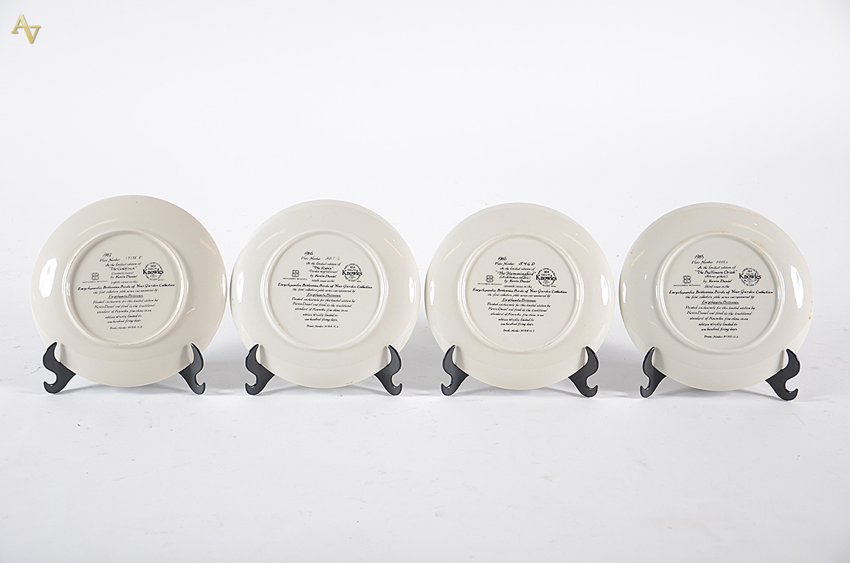 EDWIN M. KNOWLES - Quatro pratos de porcelana, de edição limitada, da... - foto 2 de 2