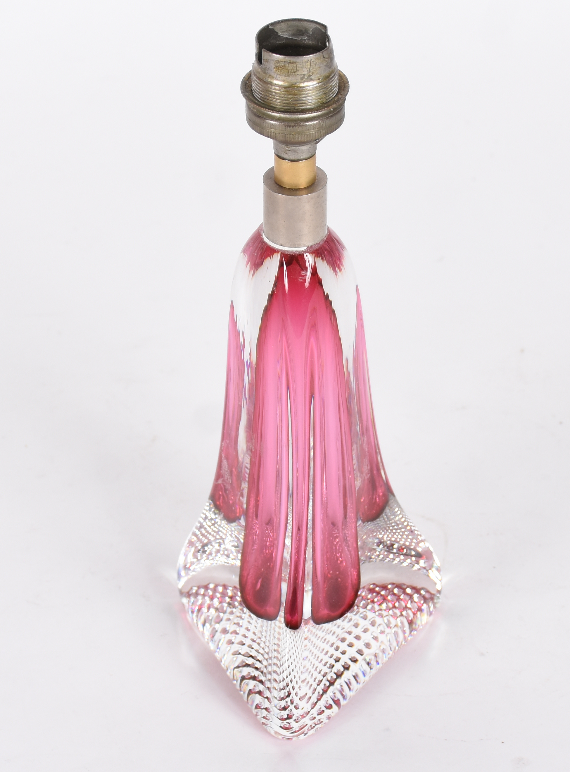 Luminária de mesa em murano, tonalidade rosa e vermelho incolor... - foto 3 de 4
