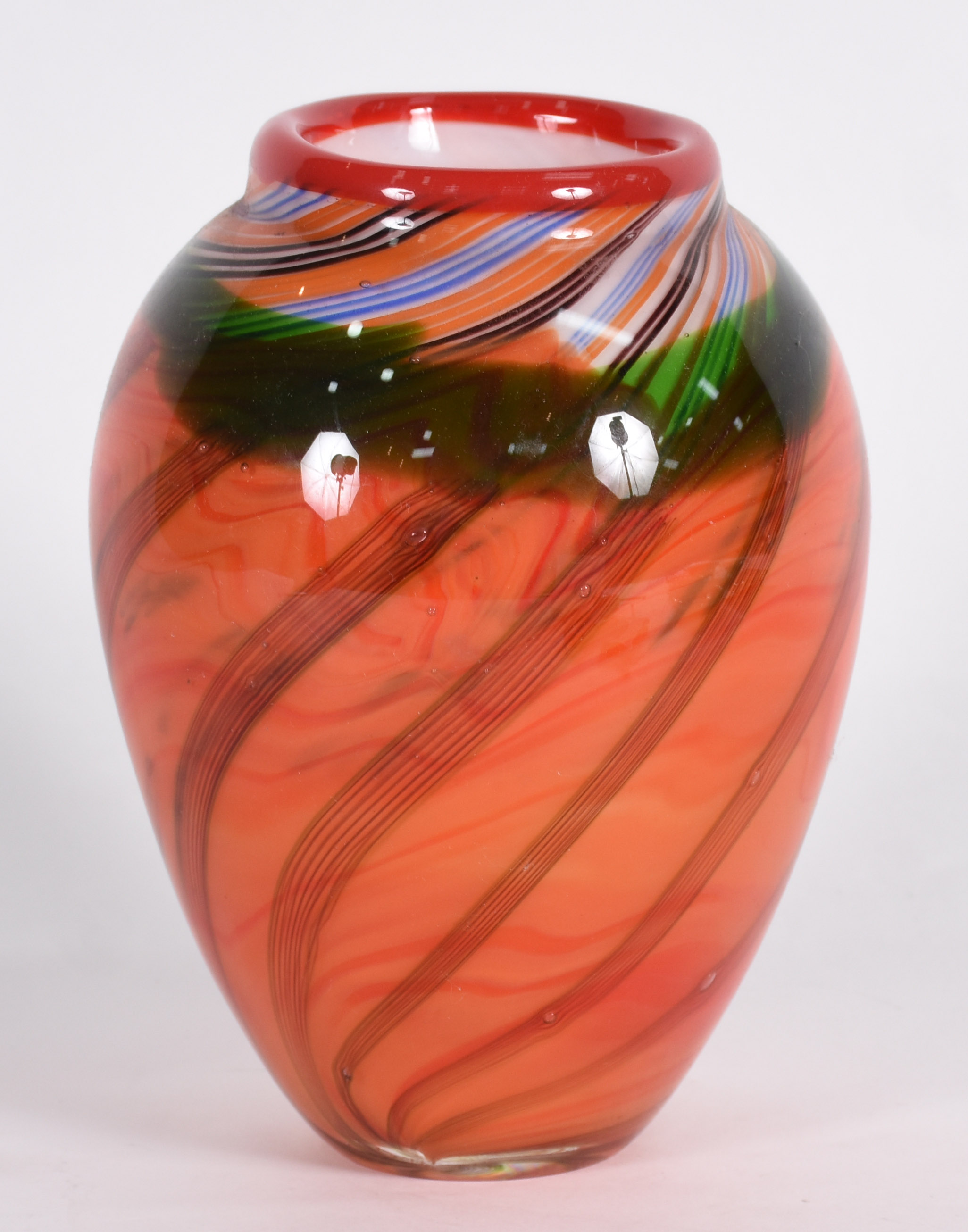 Vaso de murano colorido (pequeno defeito) - foto 1 de 4