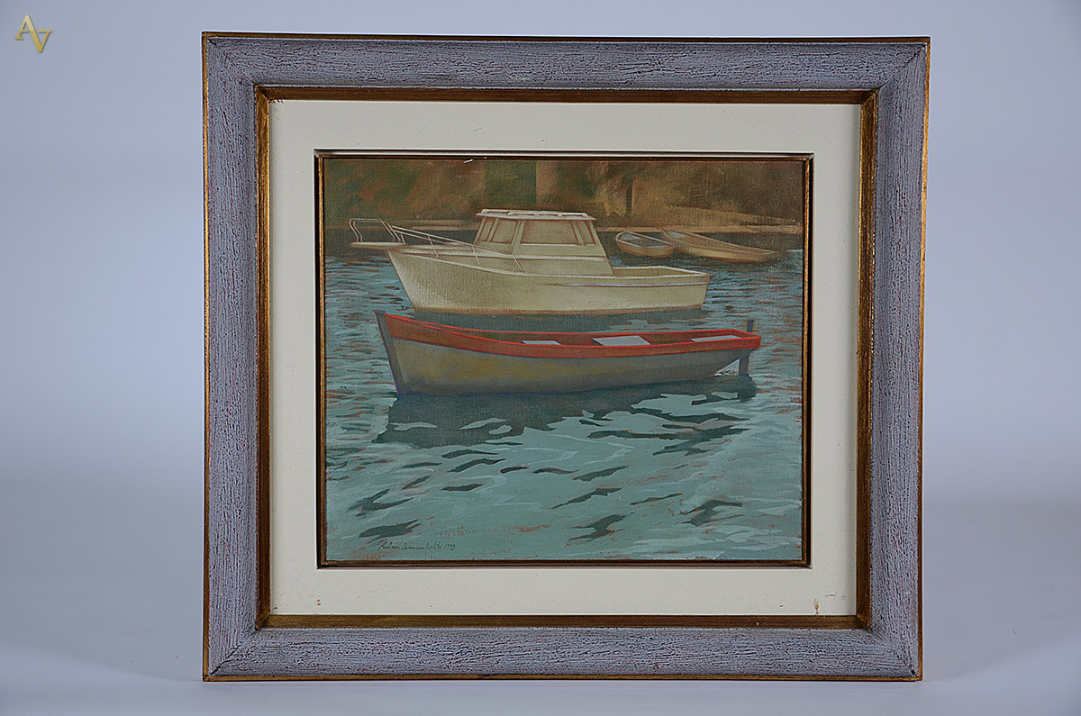 RUBEM ESMANHOTTO - vinil encerado - 50 X 60 - Cabo Frio 1995 - foto 1 de 4