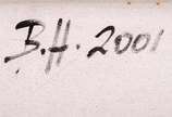 Fernando Velloso (1930), Sem Título - Óleo s/ chapa de madeira, ass. dat. 2001, sit. BH no verso.