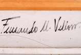 Fernando Velloso (1930), Sem Título - Óleo s/ chapa de madeira, ass. dat. 2001, sit. BH no verso.
