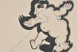 Artur Barrio (1945), Sem Título - Nanquim s/ papel, ass. dat. 1968 sit. Rio parte inf.