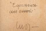 Inos Corradin (1929), Equilibrista com Chapéu - Óleo s/ tela, ass. inf. dir. e ass. titulado no verso.