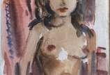 Emeric Marcier (1916-1990), Nu - Aquarela s/ papel, ass. dat. 1988 inf. esq. <br>