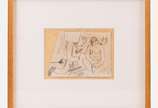 Ismael Nery (1900-1934), Figuras no cais - Grafite s/ papel, ass. com monograma inf. dir.