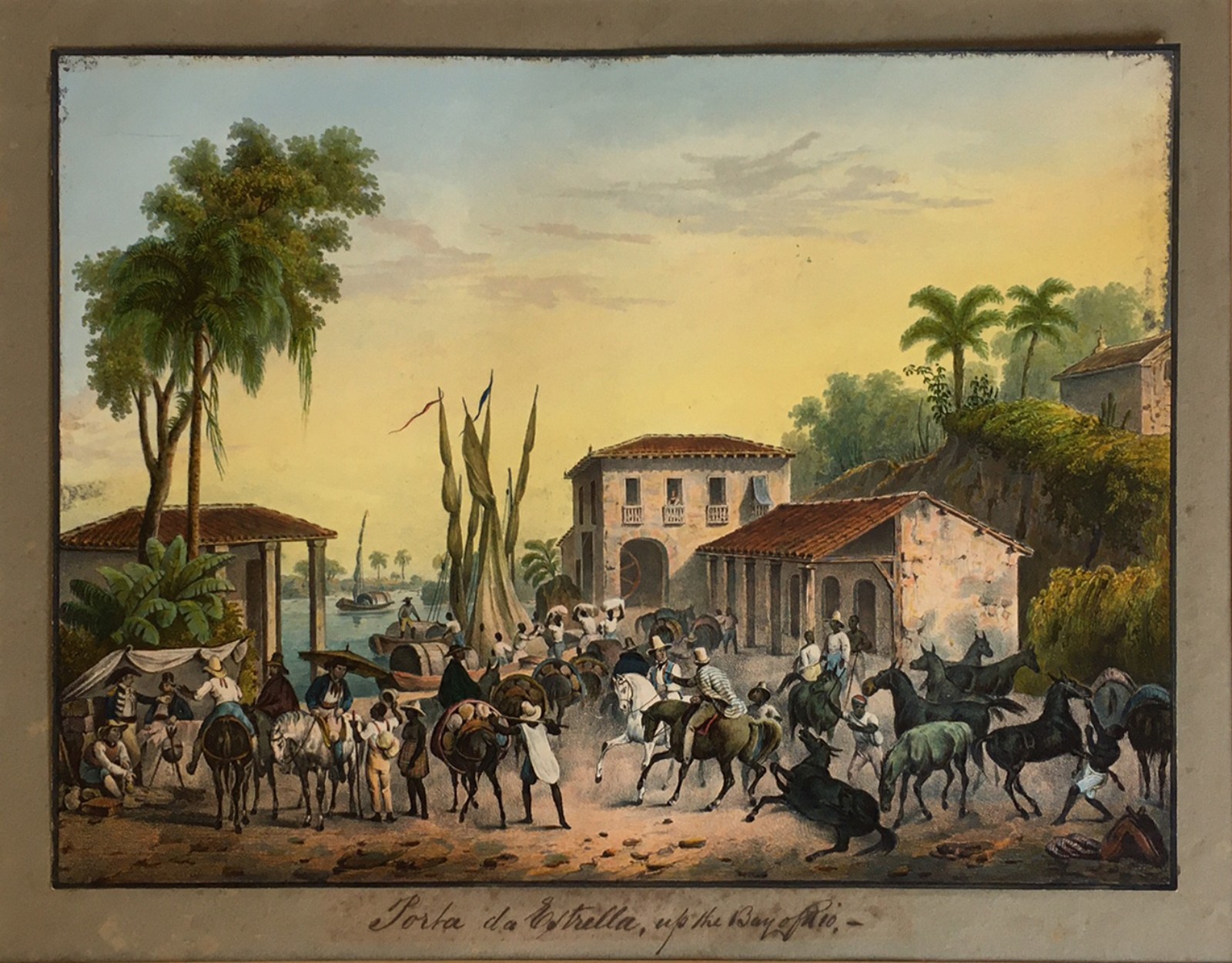 Rugendas (1802-1858), Porto da Estrella, Up the bay of Rio - foto 1 de 5