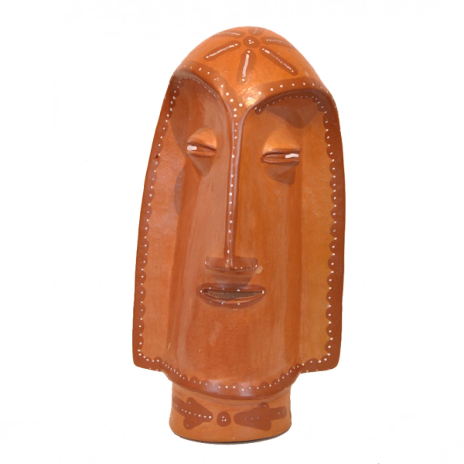 Mestre Ulisses Pereira. Cabeça. Escultura em barro cozido, ass. com... - foto 2 de 3
