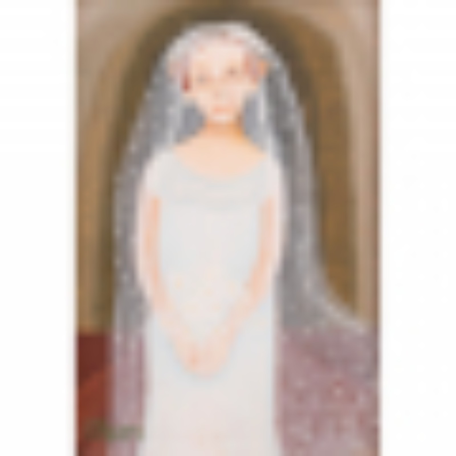 Elza O.S. Noiva. Óleo s/ chapa madeira ind., ass. inf. esq. 38 x... - foto 2 de 3