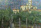 Fernando Mendonça (1962), Igreja da Glória com ... - Acrílica s/ tela, ass. sit. Rio, dat. 2011 e titulado no verso<br>